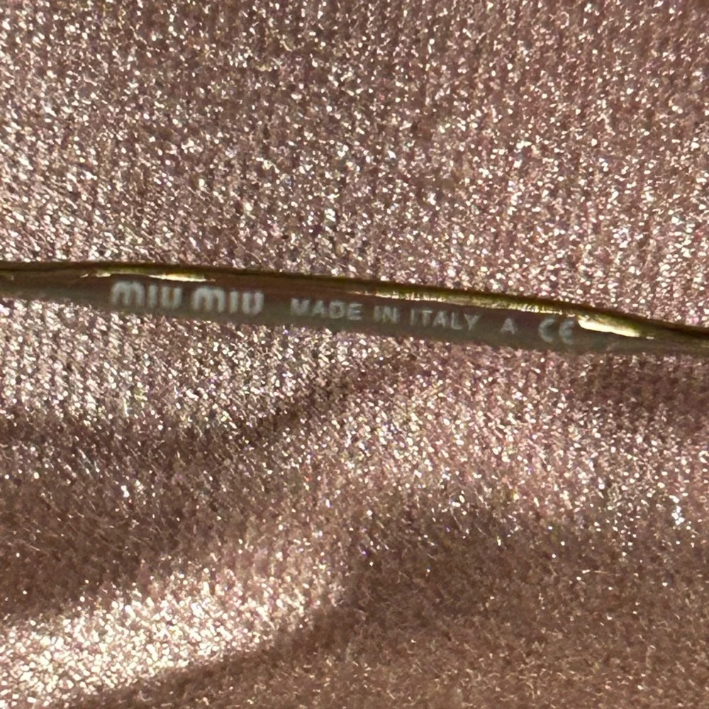 Designer NEW IN BOX - MIU MIU MU 50SS Round Wire Rim Designer Sunglasses, Gold